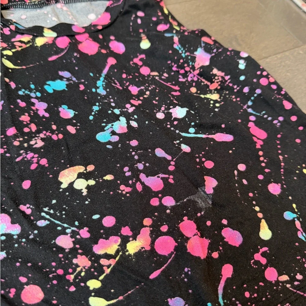 Pixie Lane Black Paint-Splash Two-Piece Active Set - Picture 6 of 8